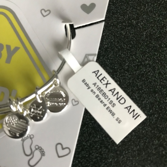 Alex and Ani Expandable Wire Bracelet Baby On Board NWT - Picture 5 of 13